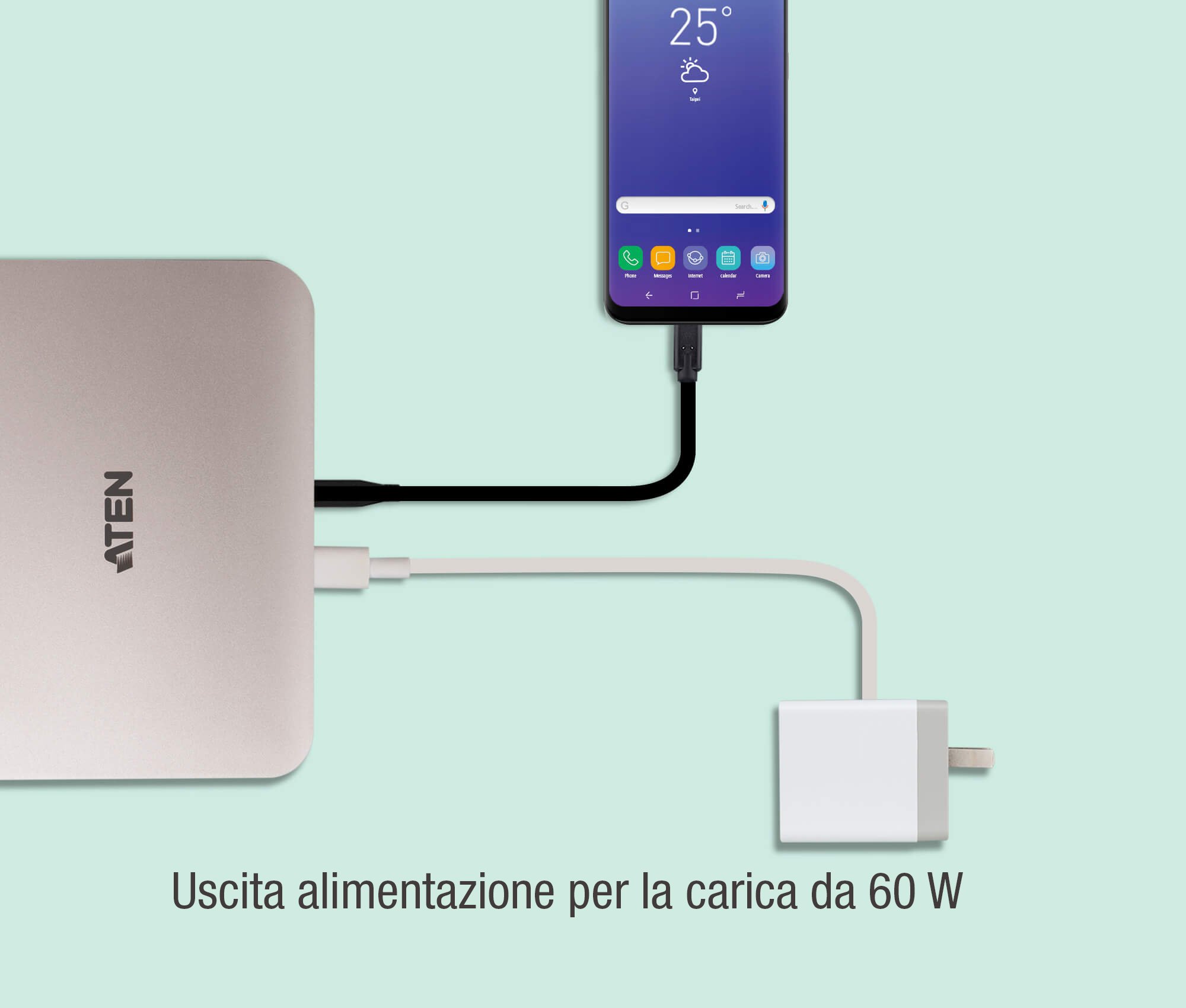 Mini dock ultra USB-C 4K con pass-through dell'alimentazione, UH3235 ATEN - immagine 8