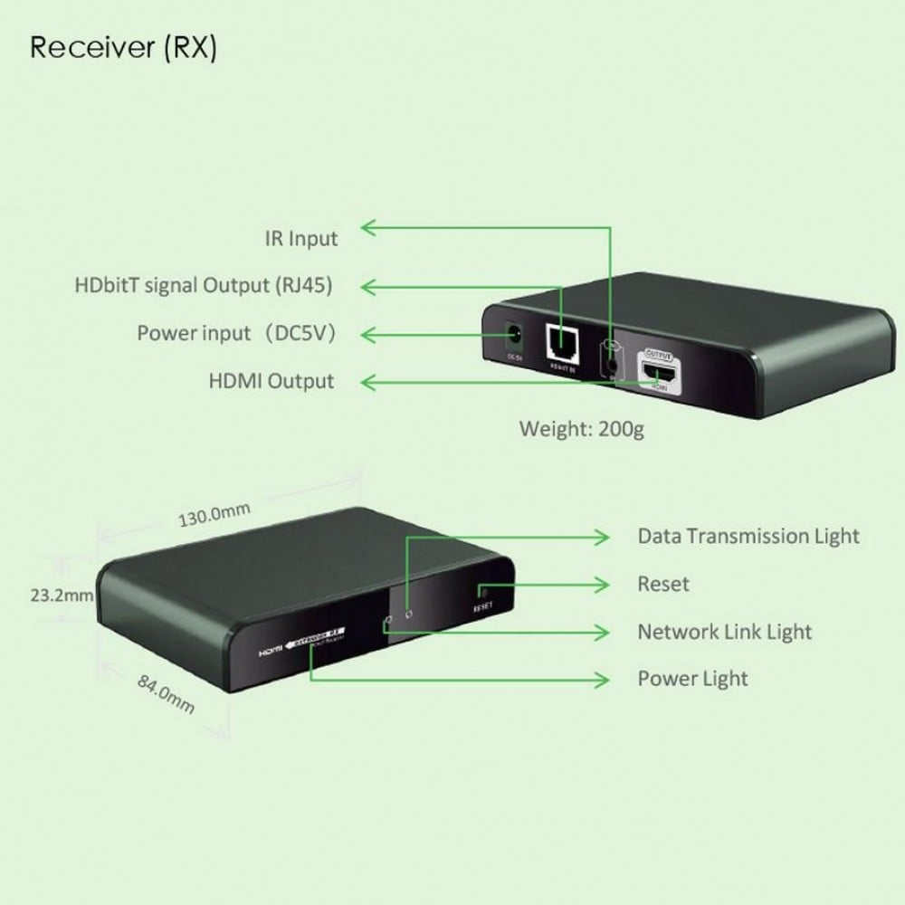 Extender HDMI con IR su Cavo Cat. 5E/6 fino a 120m TECHLY - immagine 8