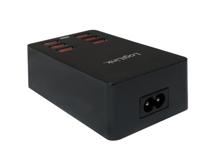 Caricatore da Tavolo a 6 porte USB 32W Nero LOGILINK - immagine 8
