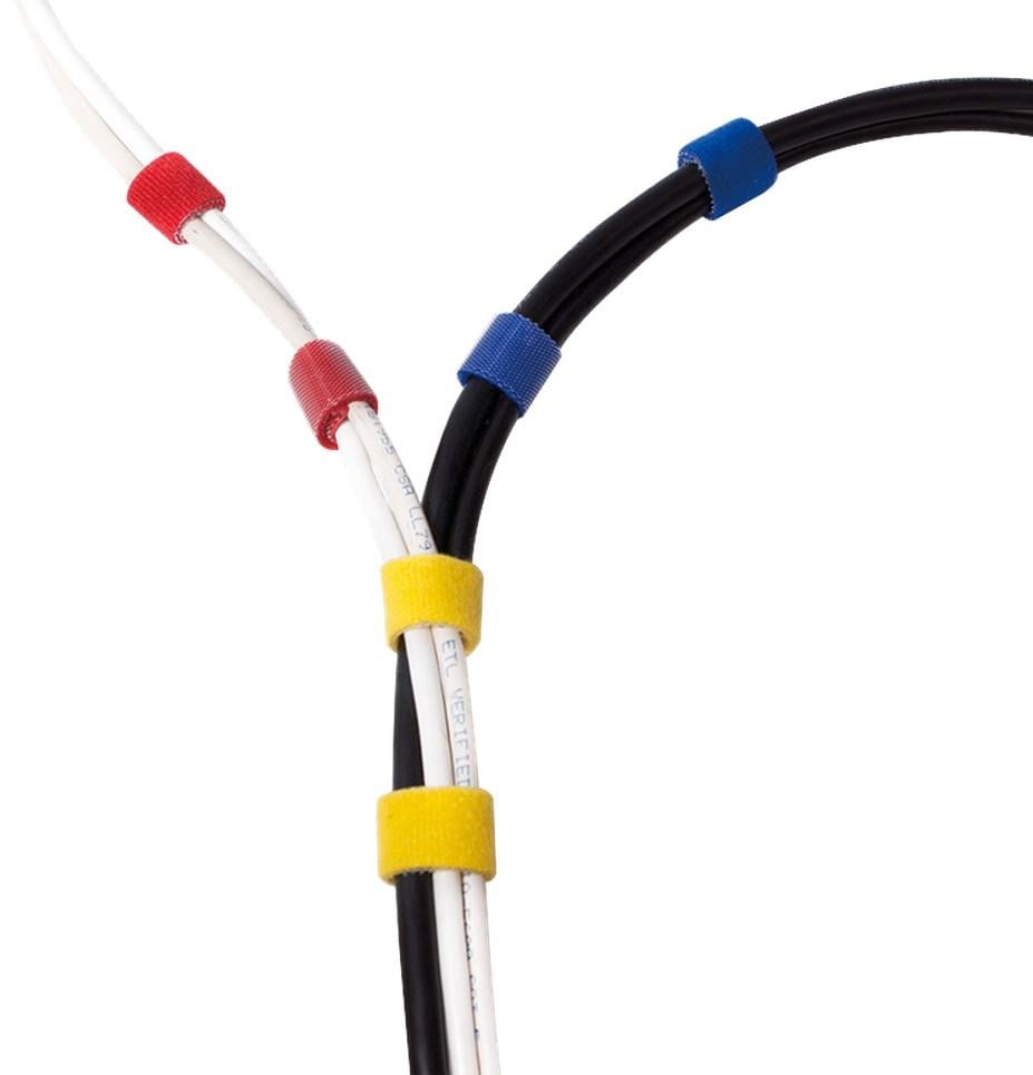 Rotolo di Feltro Adesivo Gestione cavi Lunghezza 4m Larghezza 16mm Giallo TECHLY - immagine 7