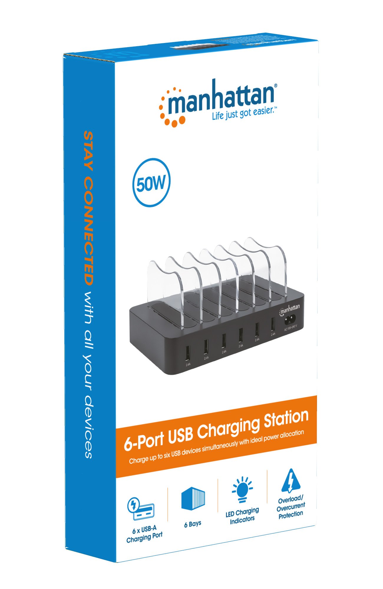 Docking Station Stazione di ricarica 6 porte USB MANHATTAN - immagine 8