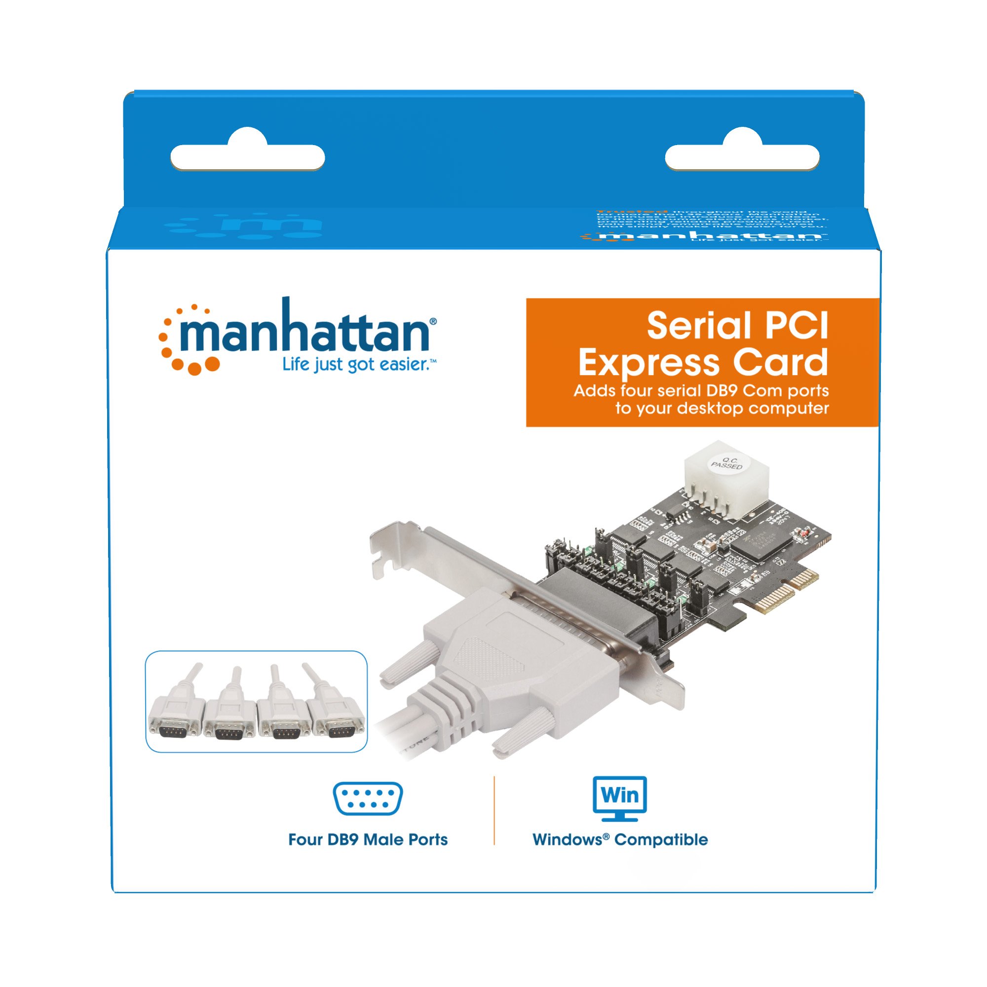 Scheda PCI Express 4 Porte DB9 RS-232 MANHATTAN - immagine 8