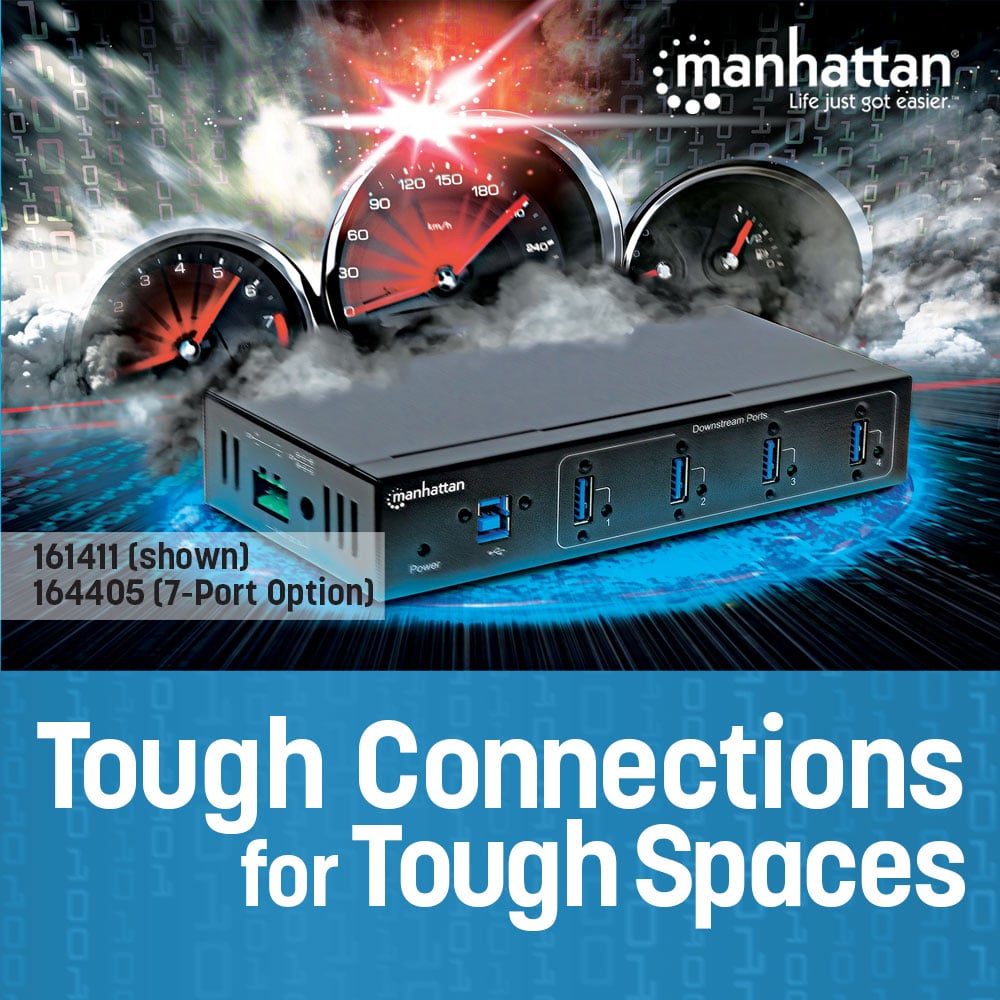 Hub Industriale USB 3.0 4 Porte MANHATTAN - immagine 8