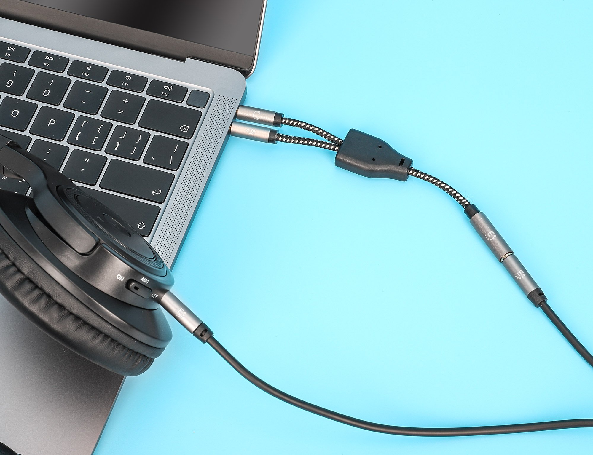 Cavo Adattatore per Cuffie con Splitter Audio Stereo AUX MANHATTAN - immagine 7
