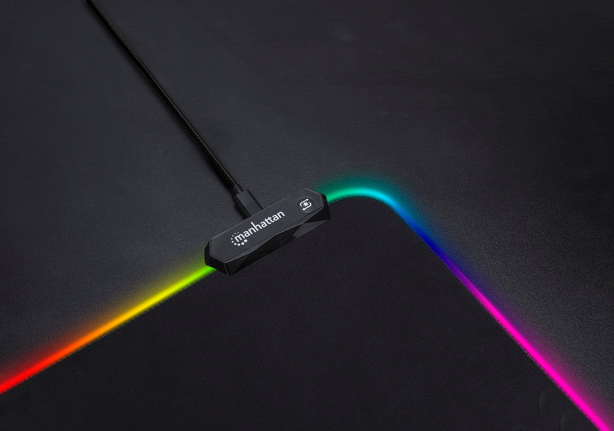 Tappetino Mouse Gaming XXL Illuminazione LED Effetti Luce RGB MANHATTAN - immagine 8