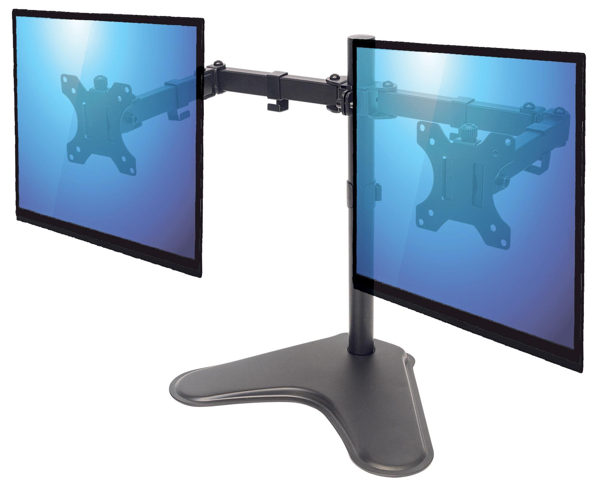 Supporto da Scrivania per 2 Monitor 13-32'' con Base e Doppio Snodo MANHATTAN - immagine 8