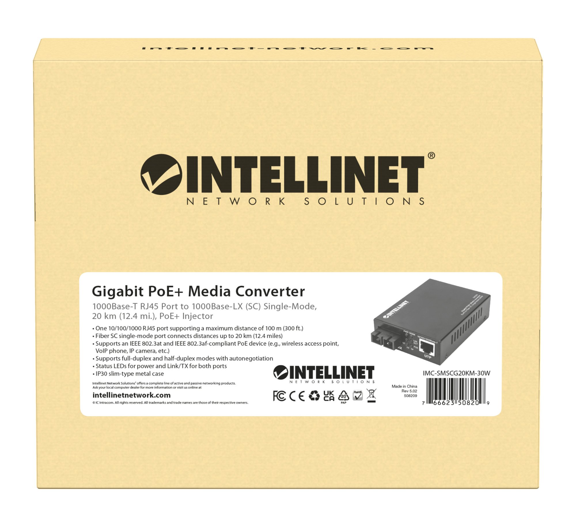 Media Converter Gigabit PoE+ INTELLINET - immagine 8