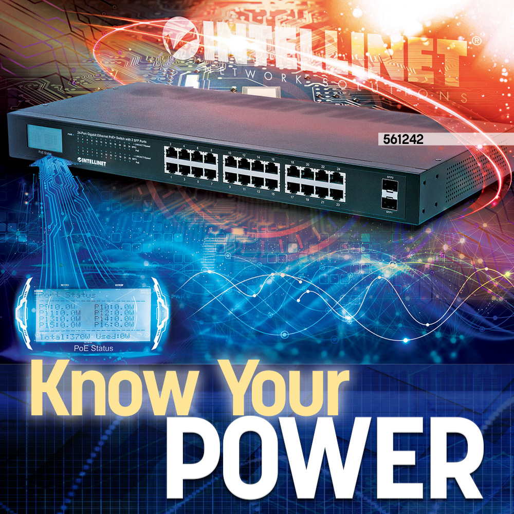 Gigabit Ethernet Switch 24 porte POE+ con 2 porte SFP INTELLINET - immagine 8