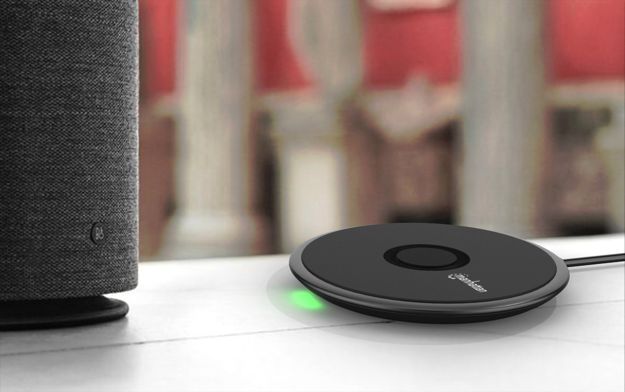Pad di Ricarica Wireless Veloce 10W Nero MANHATTAN - immagine 8