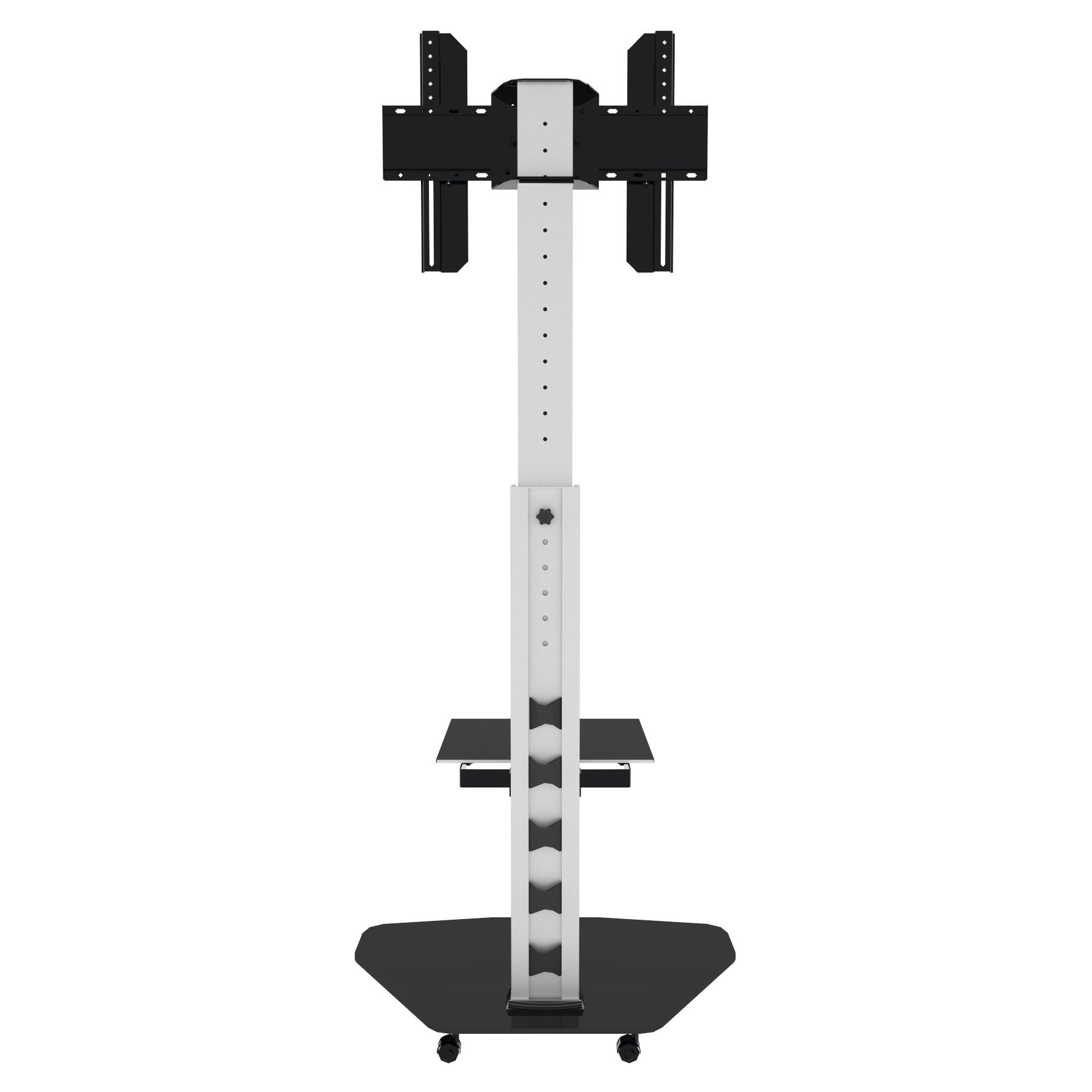 Supporto a Pavimento con Mensola Trolley TV LCD/LED/Plasma 37-70'' Bianco TECHLY - immagine 8