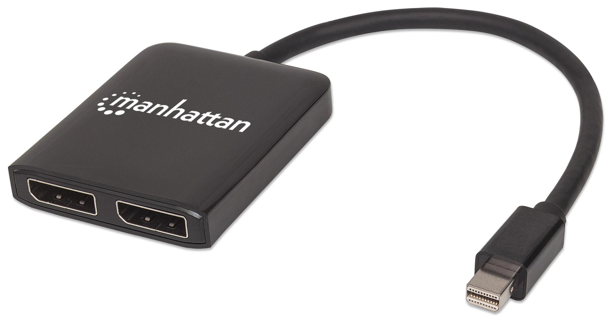 Splitter Hub Mini DisplayPort a 2 porte DisplayPort con MST MANHATTAN