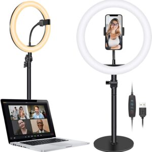 Luce LED Anello 25cm Regolazione Luminosità Stand Smartphone LOGILINK