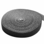 Rotolo di Feltro Adesivo Gestione cavi Lunghezza 4m Larghezza 16mm Nero TECHLY