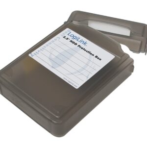 Scatola di Protezione per 1 HDD 3,5'' Nero Trasparente LOGILINK