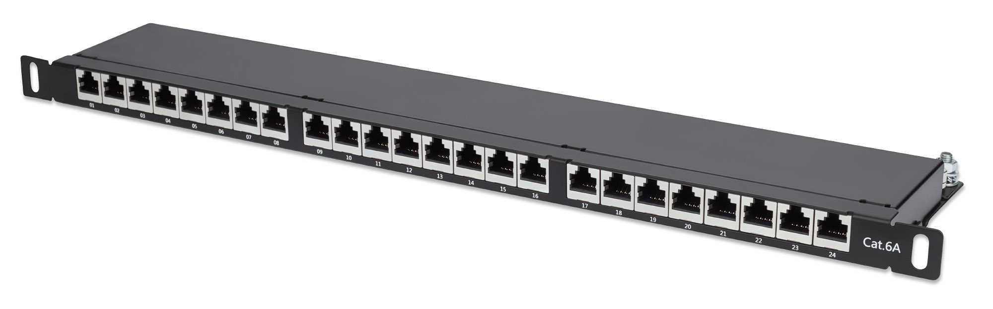 Pannello Patch 24 Posti 19'' 0.5U Cat6a Schermato Nero INTELLINET
