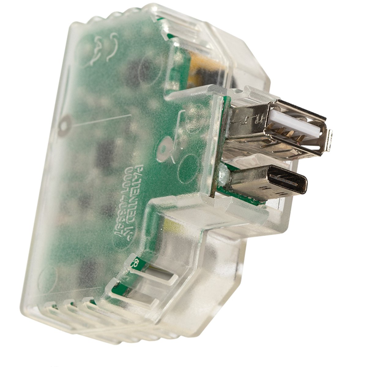 Alimentatore da incasso con attacco keystone 2 USB A e C FME