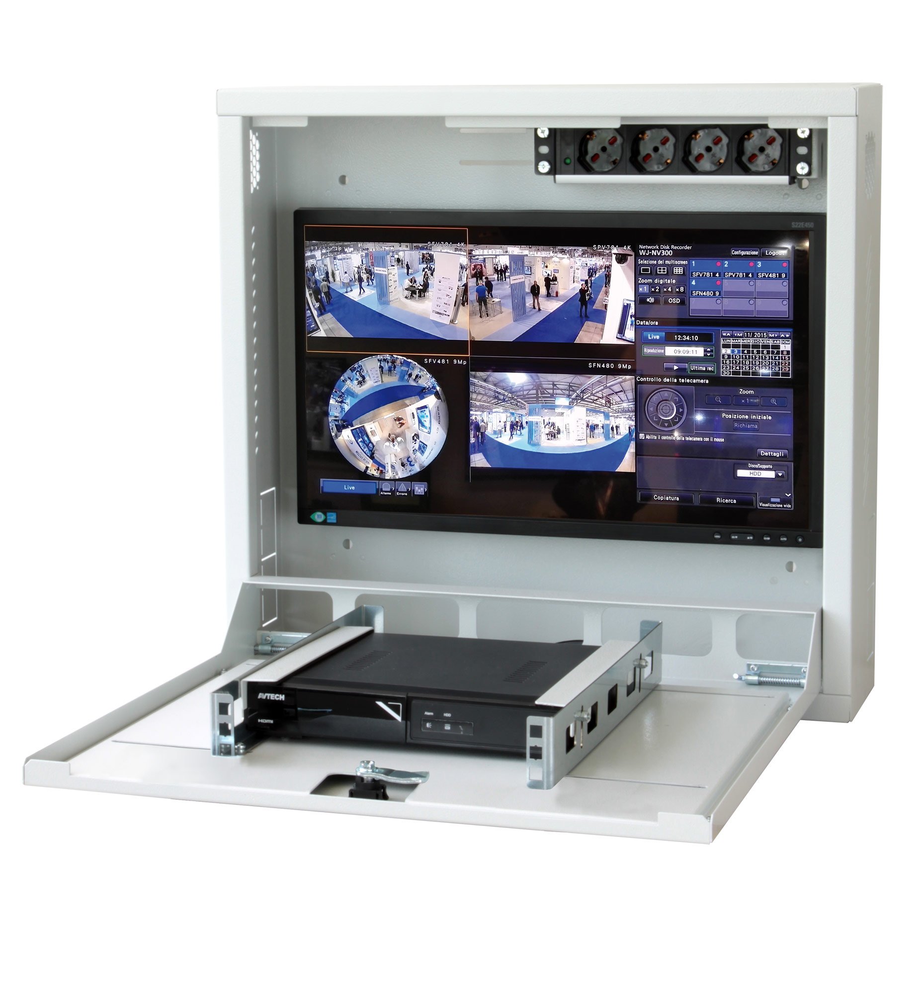 Box di sicurezza per DVR sistemi di videosorveglianza Bianco con Anti-intrusione TECHLY PROFESSIONAL