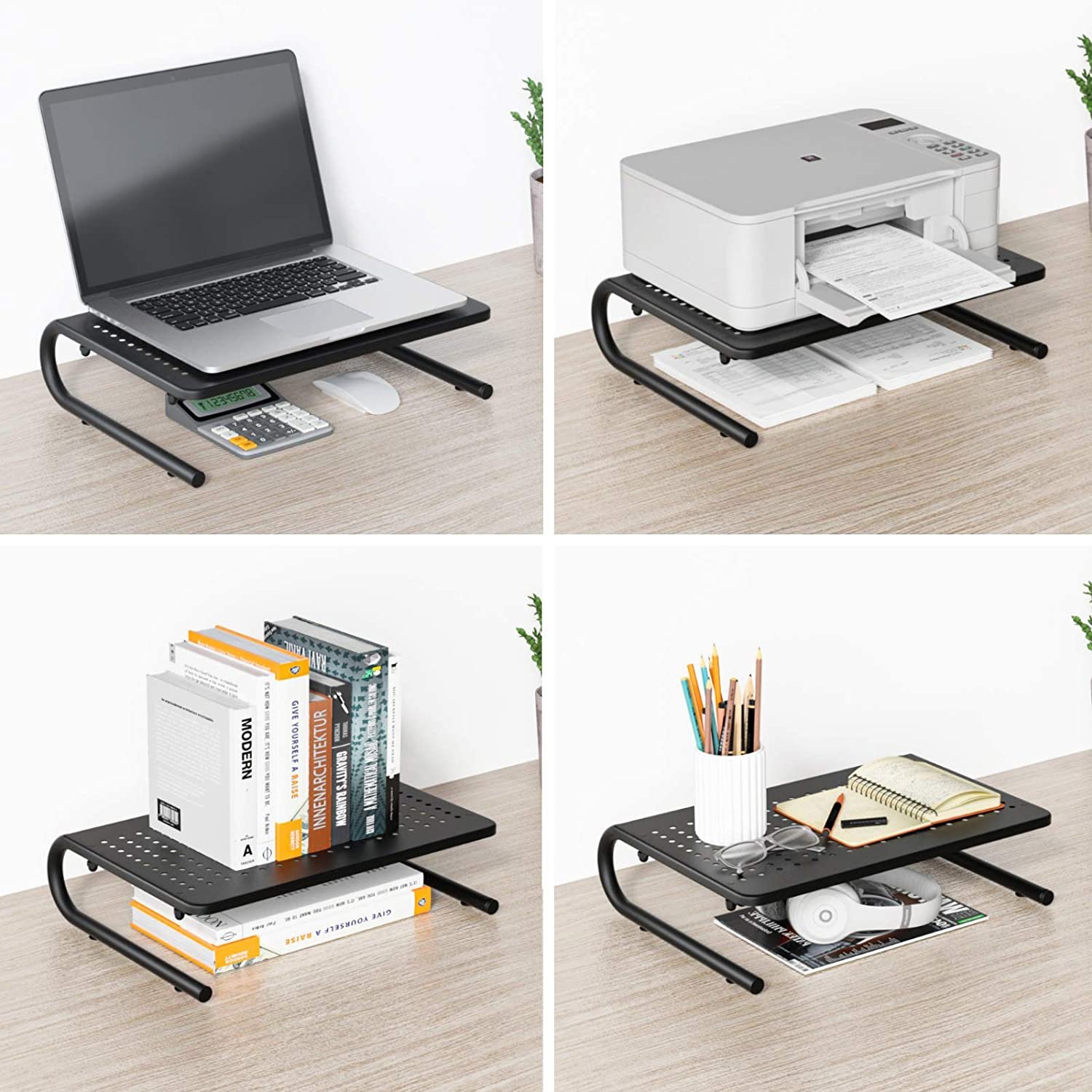 Stand Supporto da Scrivania per Monitor Notebook in Metallo 370mm Nero LOGILINK - immagine 9