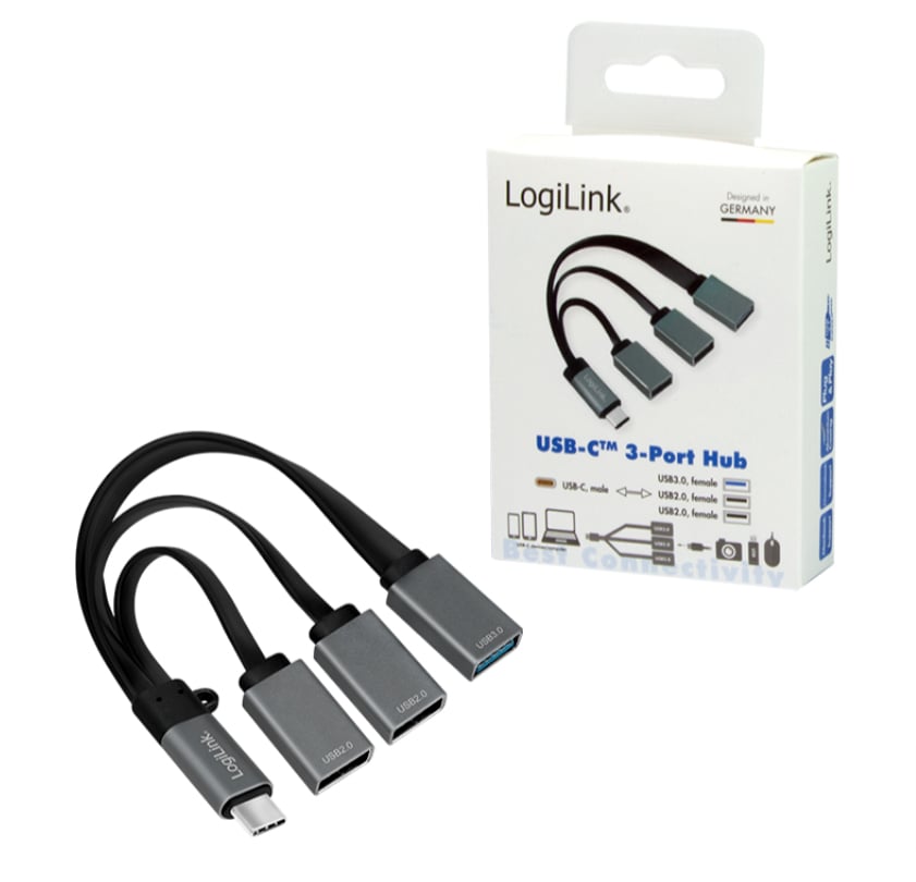 Hub Flessibile USB-C™ SuperSpeed 3 Porte USB3.0 A Femmina Nero LOGILINK - immagine 9