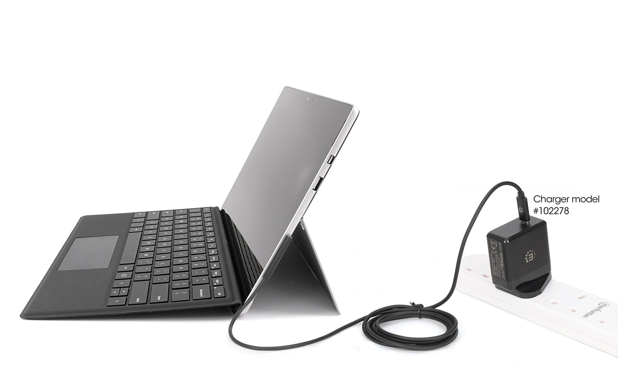 Cavo di ricarica da USB-C™ a Surface® Connect 1,8m Nero MANHATTAN - immagine 9