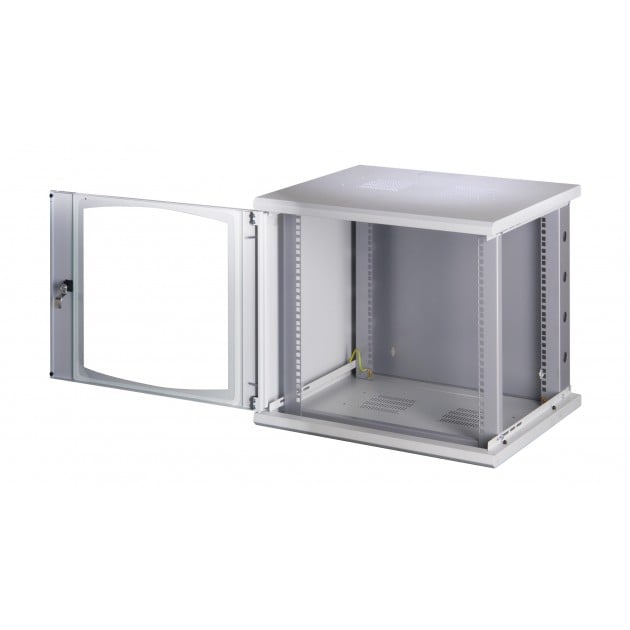 Armadio Rack 19'' a muro 16 unità sezione unica prof. 500mm Nero TECHLY PROFESSIONAL - immagine 9