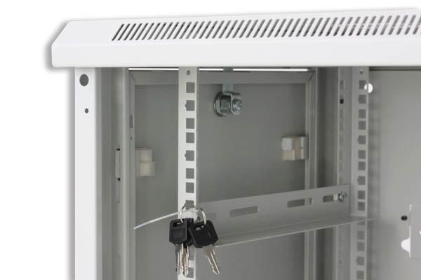 Armadio Rack 19'' a muro 15 unità sezione unica prof. 600mm Grigio INTELLINET - immagine 9