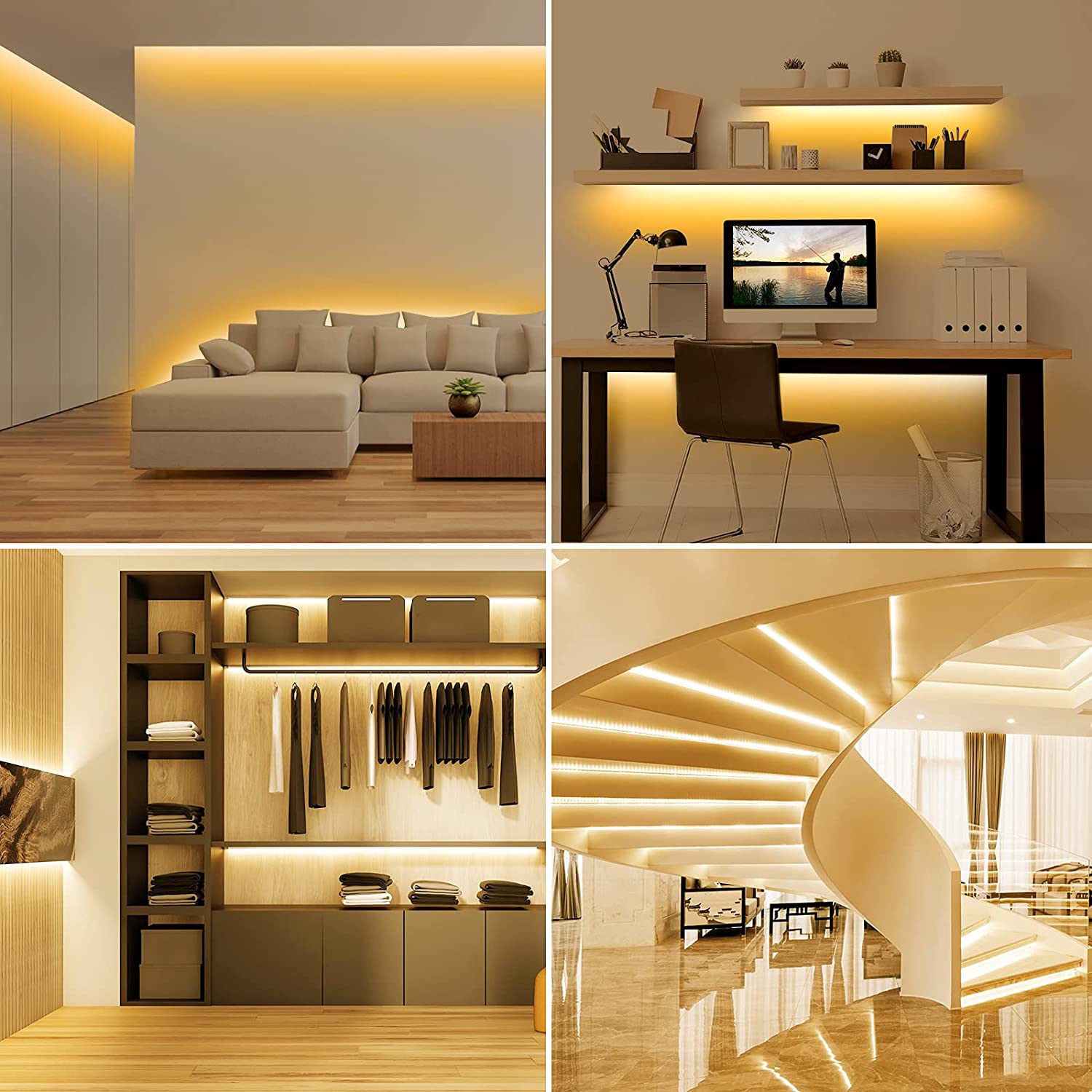 Striscia LED Sensore di Movimento e Alimentatore per il Letto 1,2m TECHLY - immagine 9