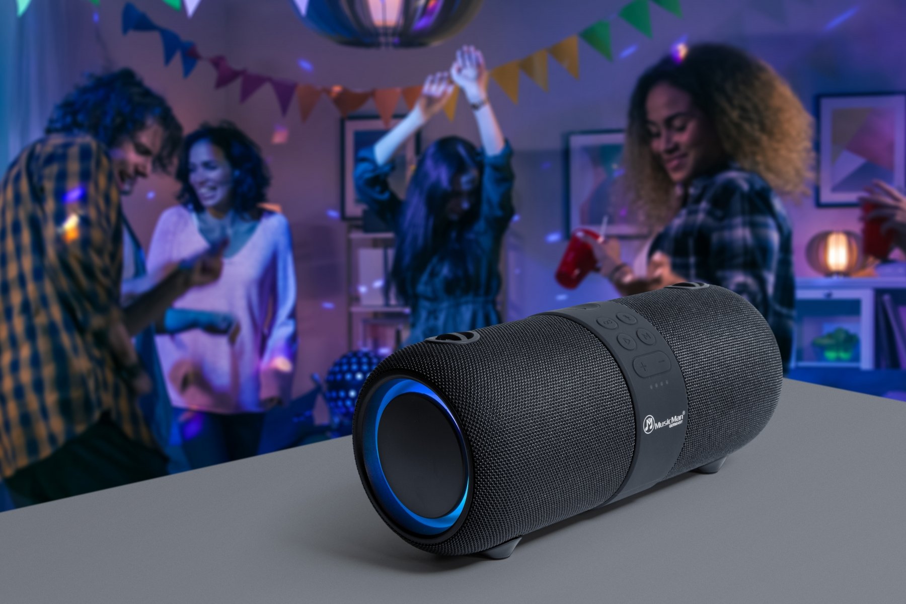 Cassa Bluetooth Altoparlante Speaker Waterproof IPX6 Luce LED, BT-X56 MUSICMAN - immagine 9