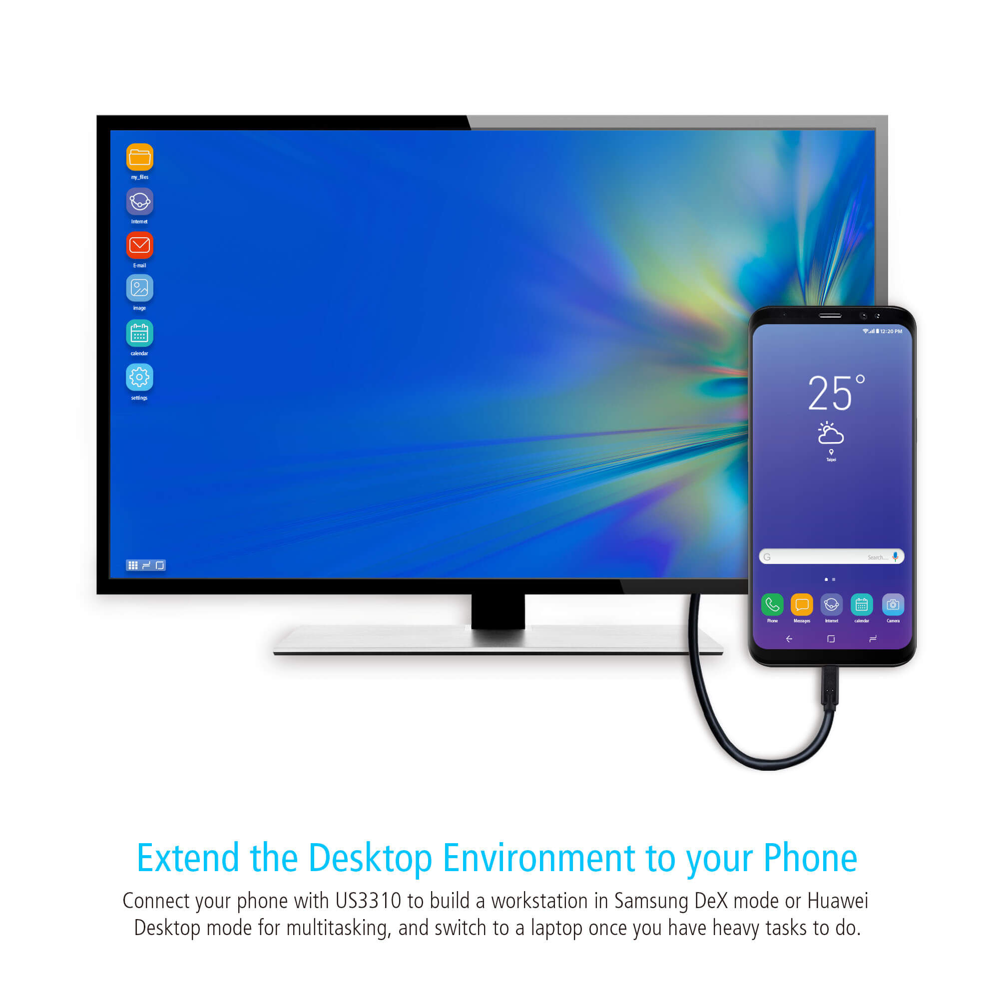 Switch Dock USB-C™ Gen 1 a 2 porte con pass-through dell'alimentazione, US3310 ATEN - immagine 8