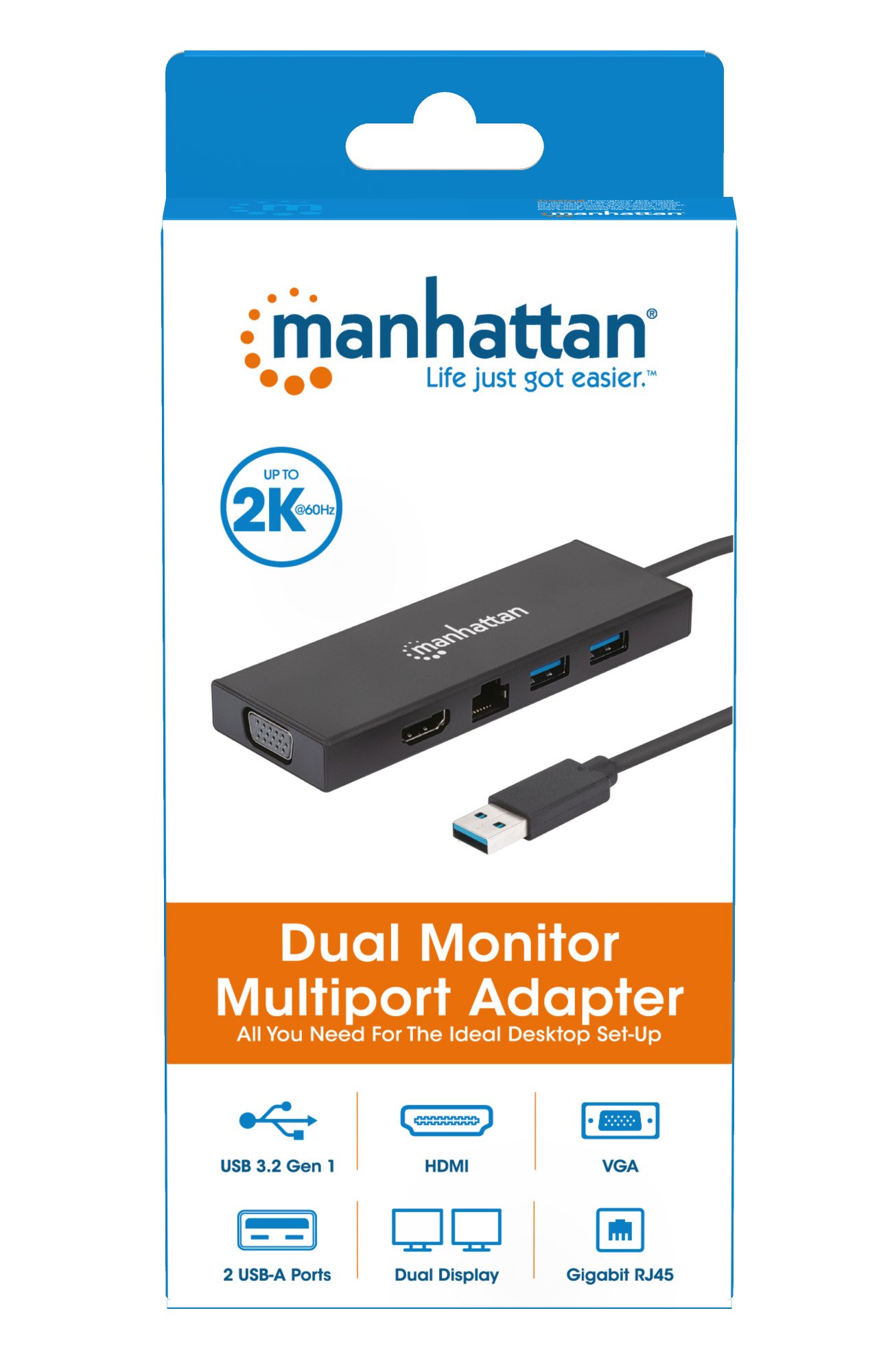 Adattatore SuperSpeed USB Multiporta Doppio Monitor MANHATTAN - immagine 10