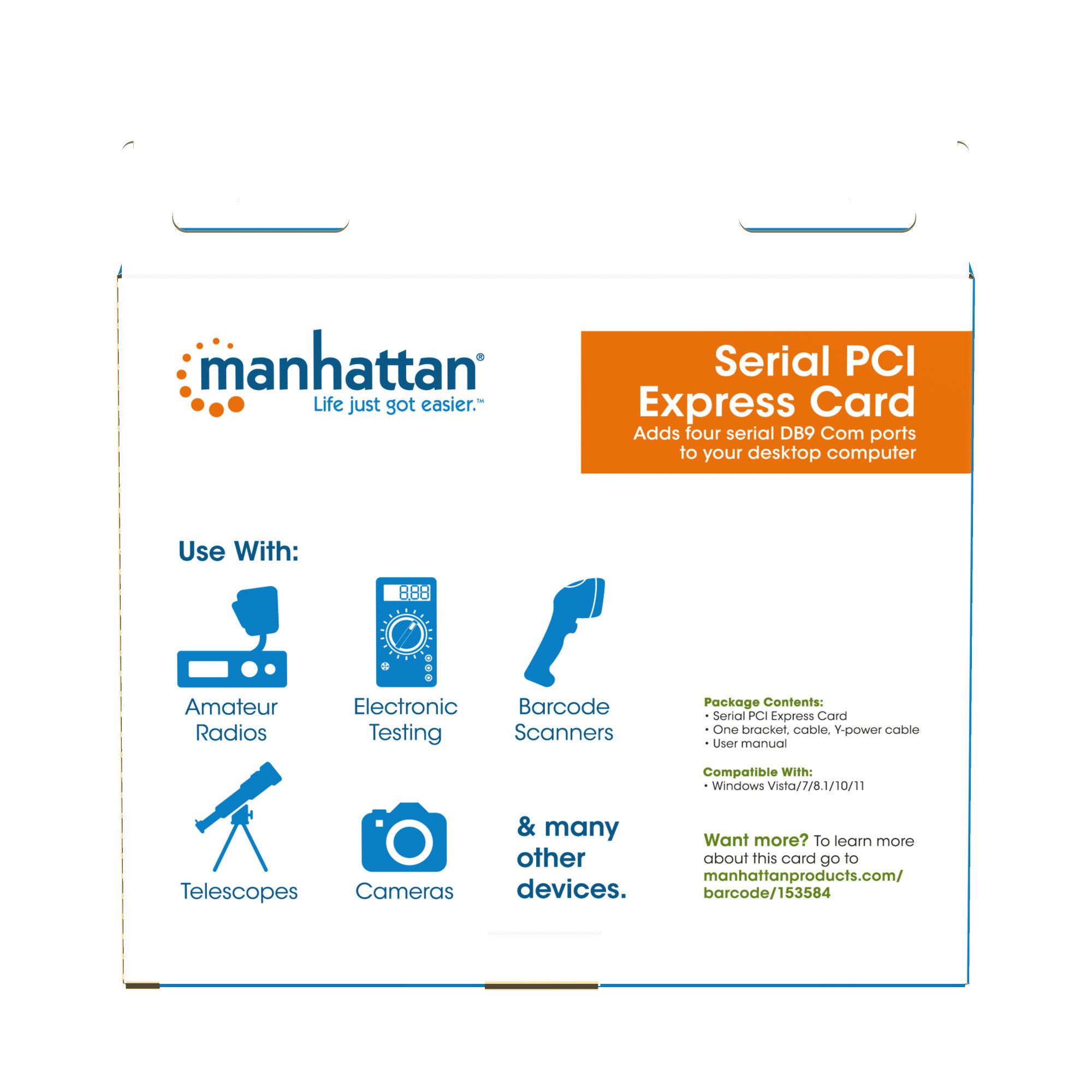 Scheda PCI Express 4 Porte DB9 RS-232 MANHATTAN - immagine 9