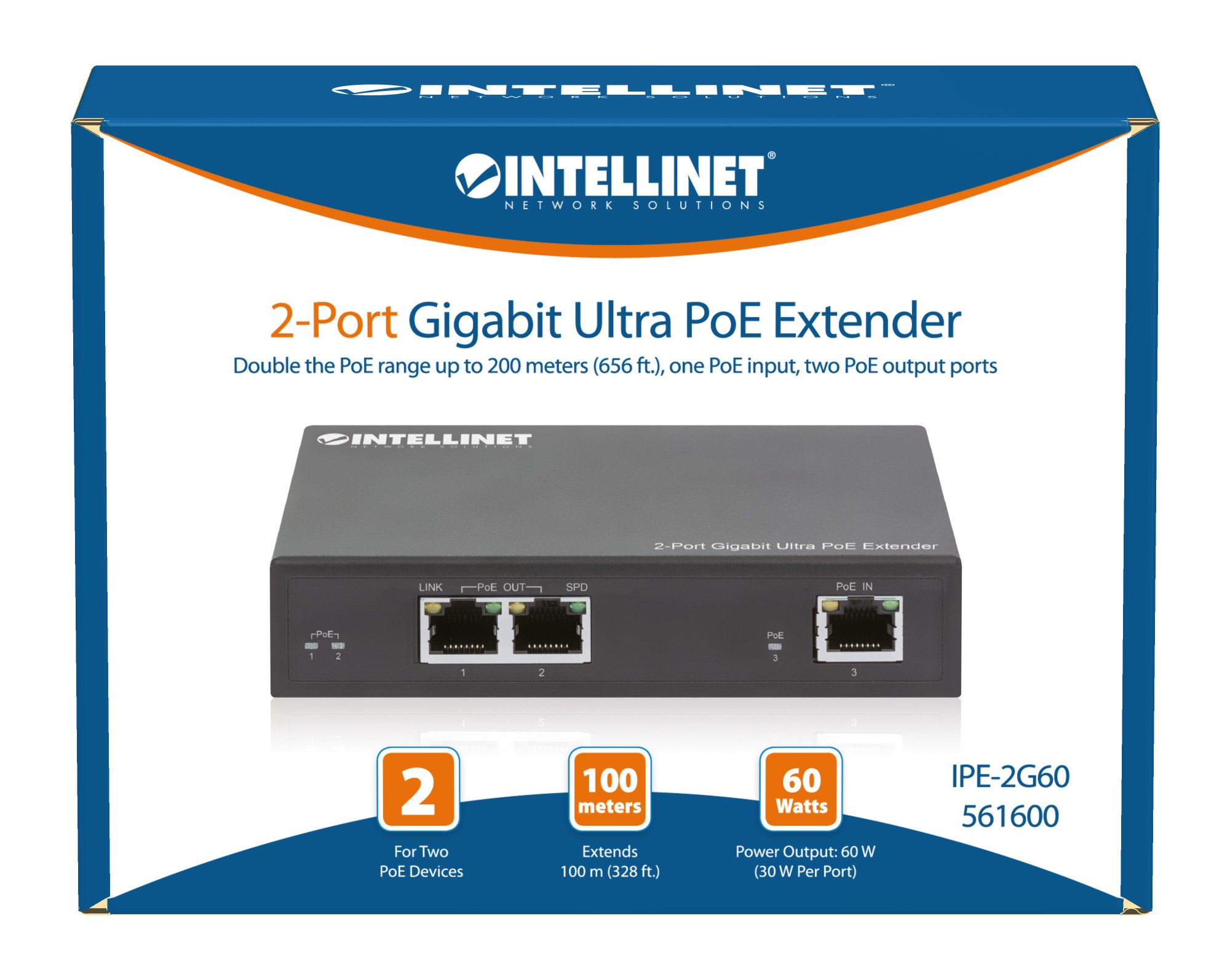 Ultra PoE Extender Gigabit 2 porte INTELLINET - immagine 9