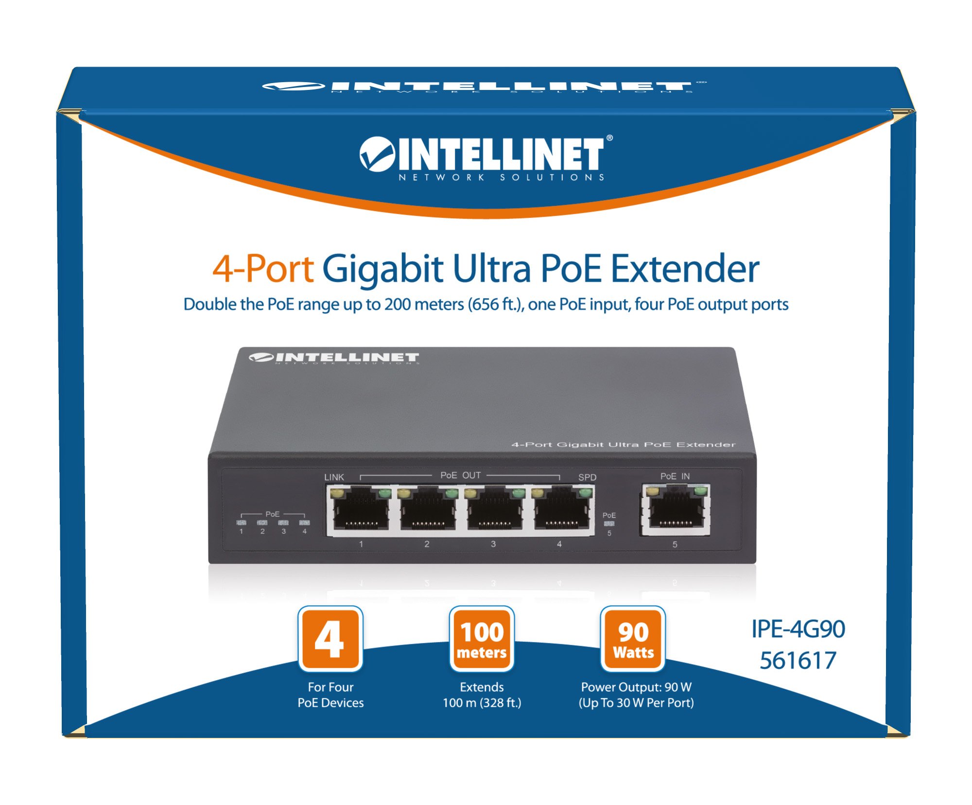 Ultra PoE Extender Gigabit 4 porte INTELLINET - immagine 9