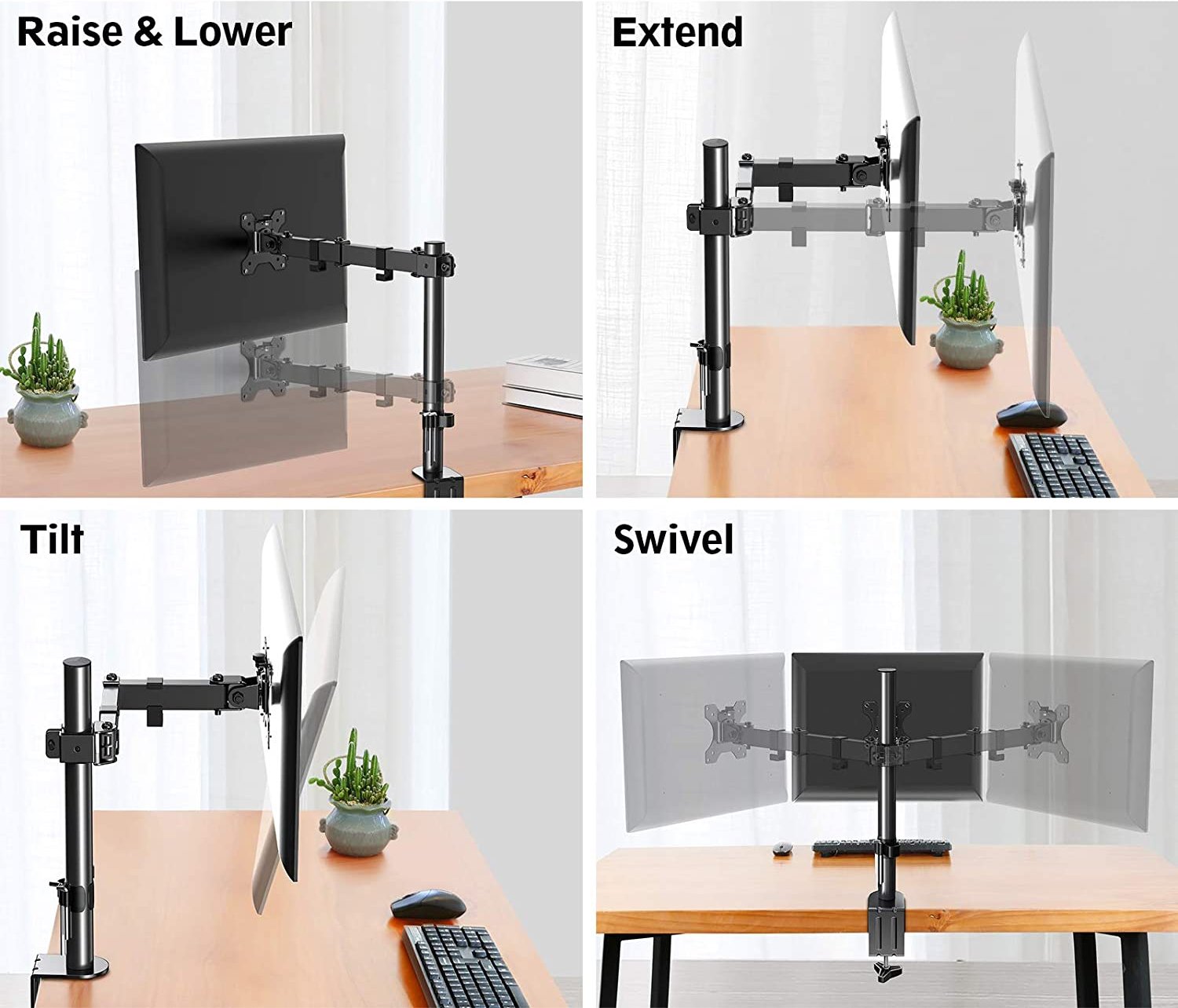 Supporto da scrivania per Monitor 13-32'' TECHLY - immagine 9