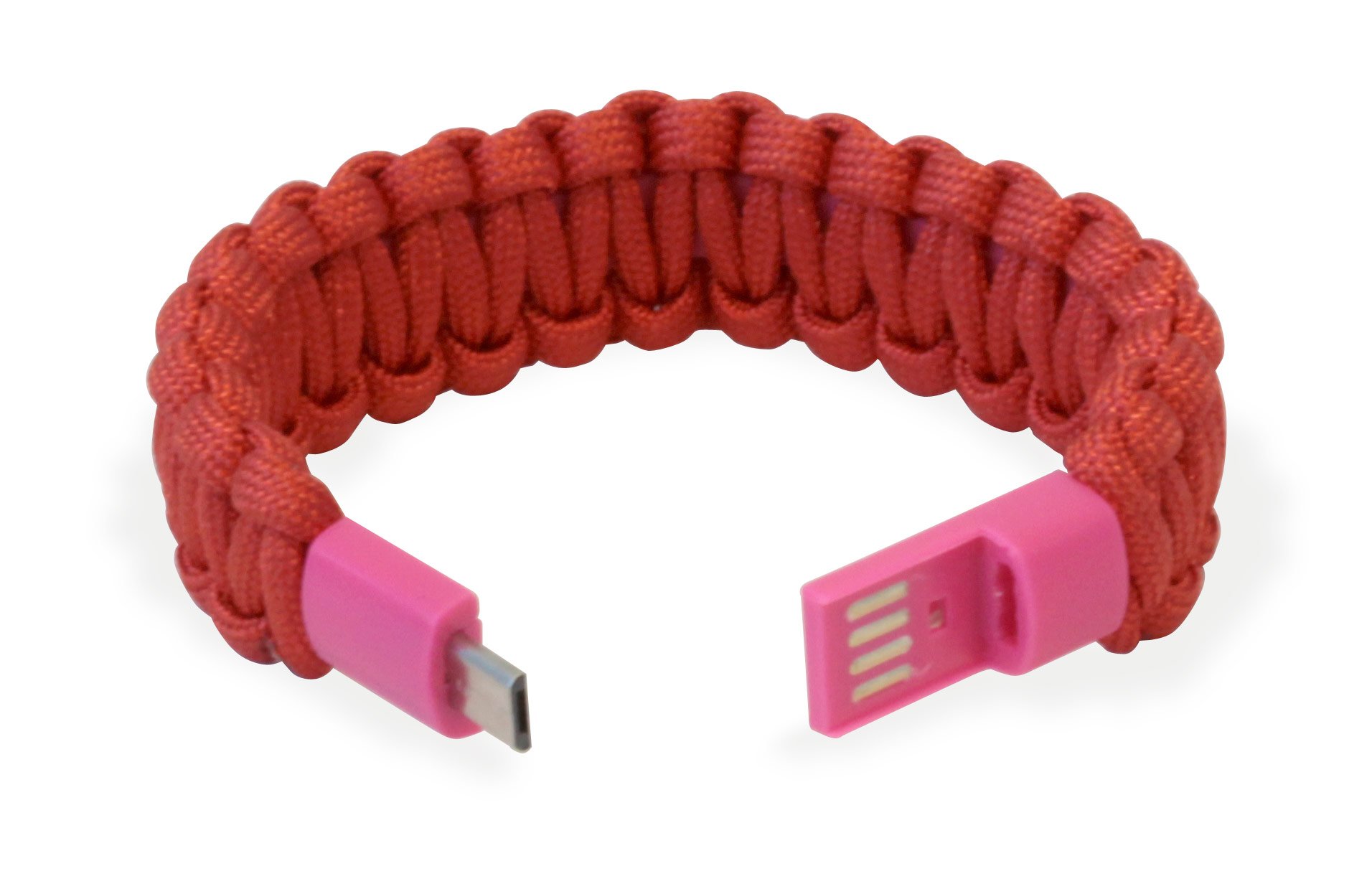 Bracciale Paracord con Micro USB Rosso MANHATTAN