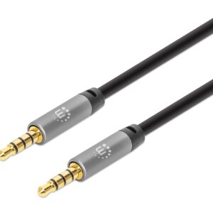 Cavo Audio Stereo AUX 3.5mm Alta Qualit&agrave; M/M 1m MANHATTAN