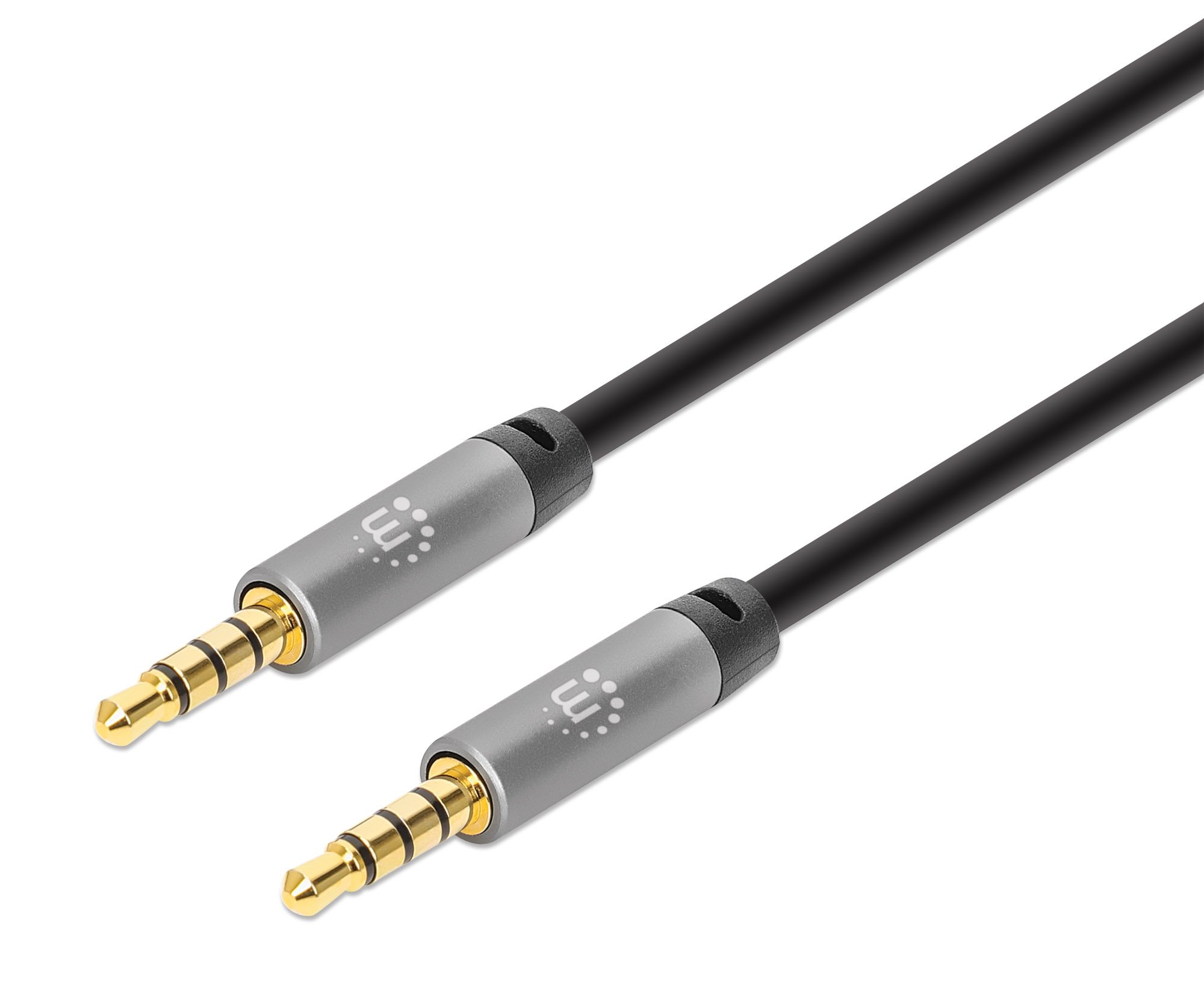 Cavo Audio Stereo AUX 3.5mm Alta Qualità M/M 1m MANHATTAN