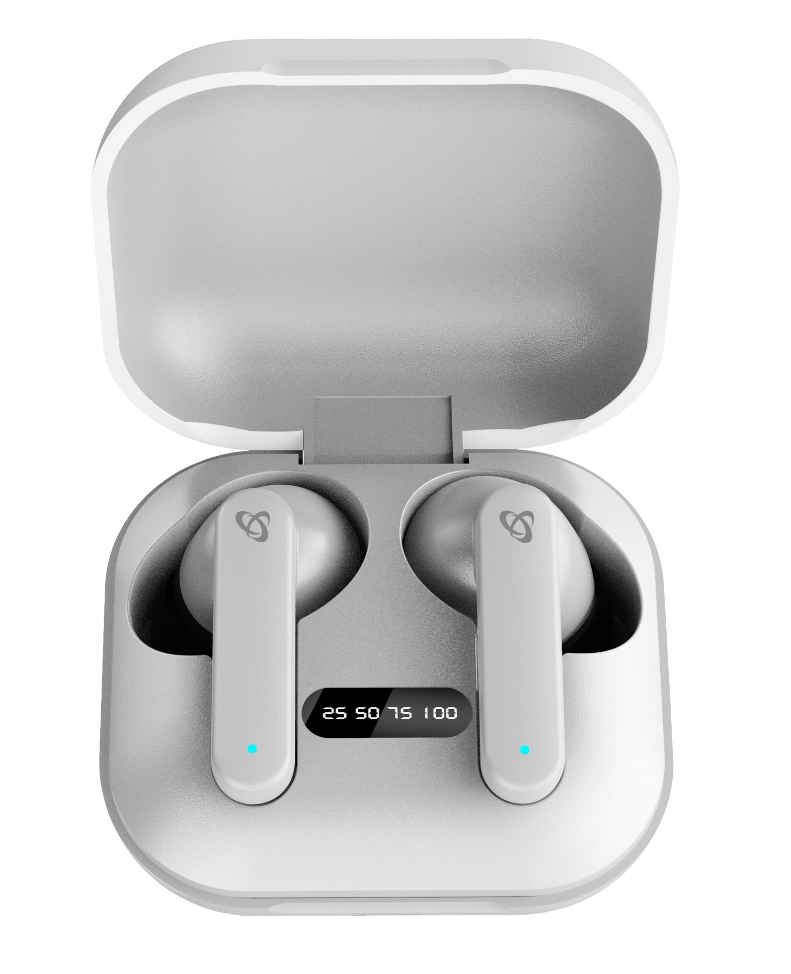 Auricolari Bluetooth v5.1 con Custodia di Ricarica Bianco SBOX