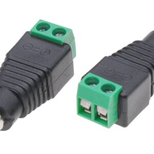 Adattatore Alimentazione Plug DC 5.5x2.1mm Femmina Terminal Block 2 pin TECHLY