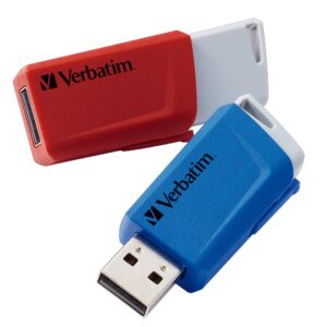 Due Chiavette Store 'n' Click 32GB Rosso e Blu VERBATIM