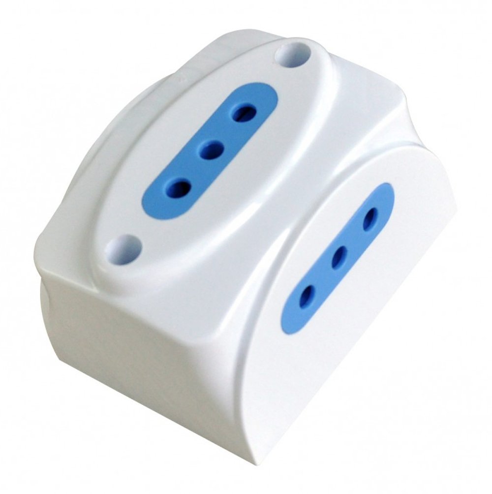 Presa tripla 10A 2P+T da muro bianco TECHLY