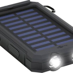 Powerbank Outdoor Energia Solare 8000 mAh con Torcia IP45 2xUSB Nero GOOBAY