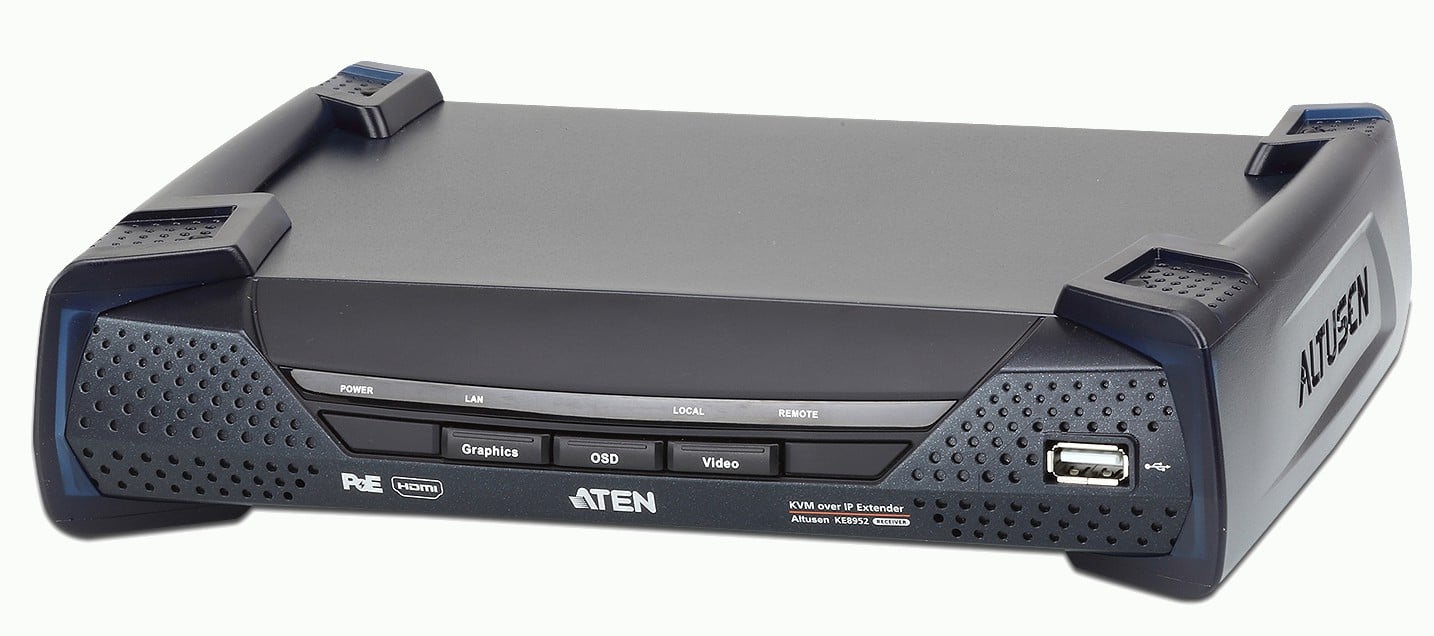 Ricevitore KVM over IP a schermo singolo 4K HDMI con PoE, KE8952R ATEN