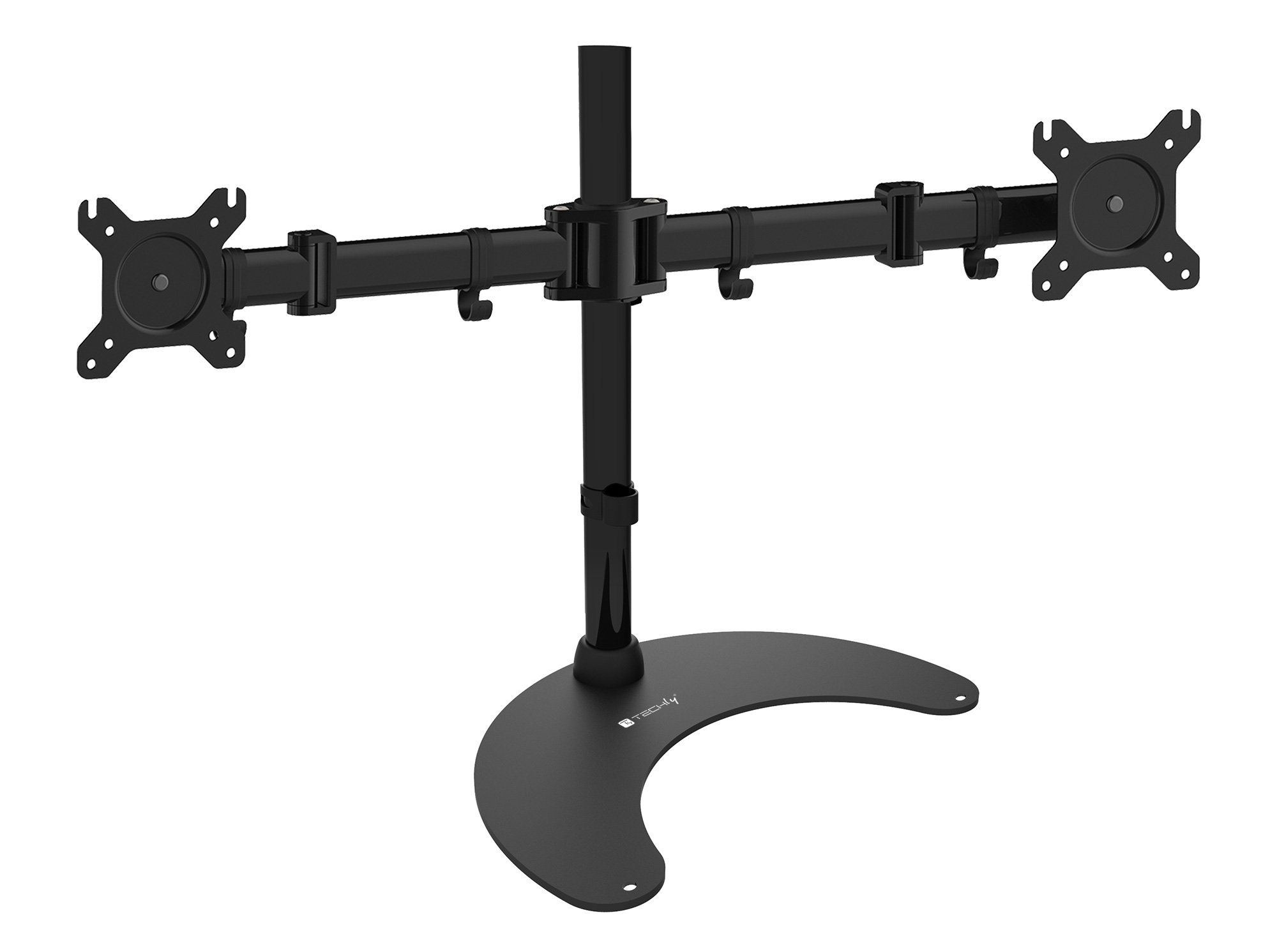 Supporto da scrivania per 2 Monitor 13-27'' con base h.400m TECHLY