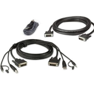 Kit cavo KVM di sicurezza USB DVI-D Dual Link a visualizzazione doppia da 3 m, 2L-7D03UDX5 ATEN