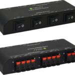 Commutatore Audio per Casse Acustiche 4 vie con Terminali a Pressione TECHLY