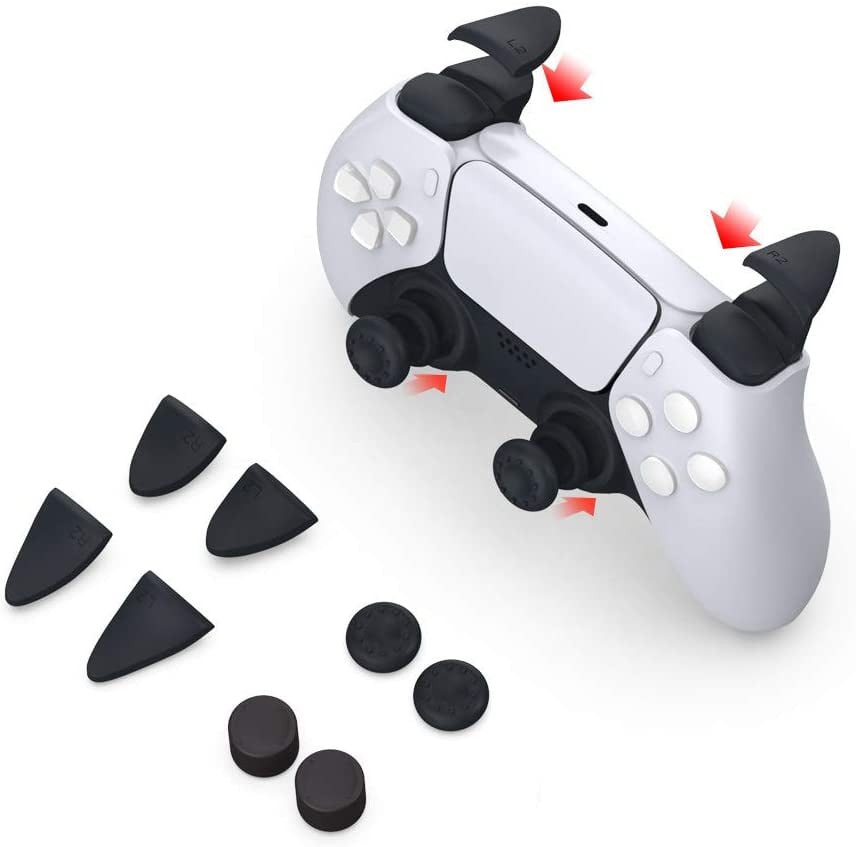 Kit protettivo antiscivolo leve Controller PlayStation5 PS5 8in1 WHITE SHARK