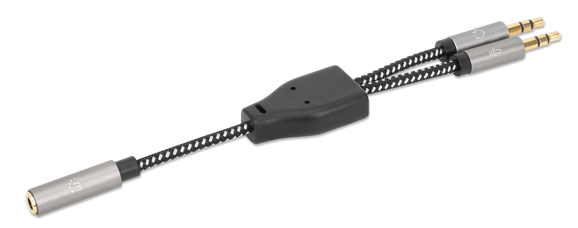 Cavo Adattatore per Cuffie con Splitter Audio Stereo AUX MANHATTAN