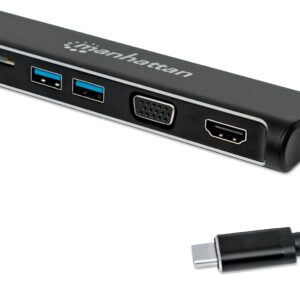 Convertitore USB-C&trade; a HDMI / VGA Docking Station 4-in-1 MANHATTAN