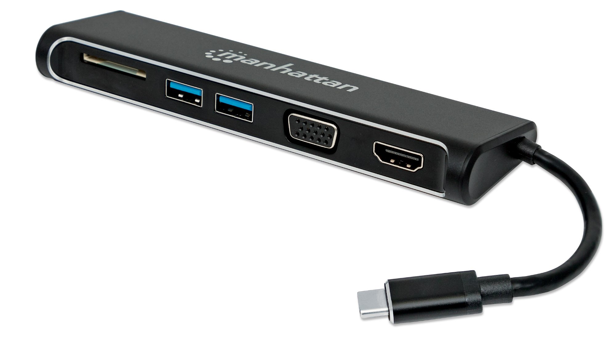 Convertitore USB-C™ a HDMI / VGA Docking Station 4-in-1 MANHATTAN
